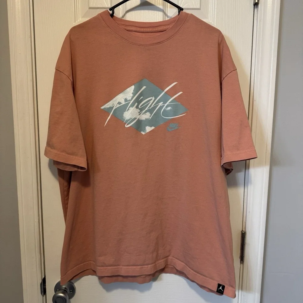 Nike‎ Jordan Flight Esssentials 85 Graphic Tee Shirt Men's Sz XXL Pink Peach